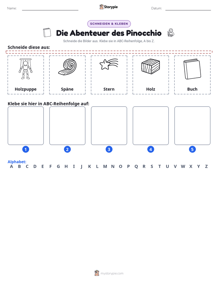Schneiden & Einfügen Alphabet