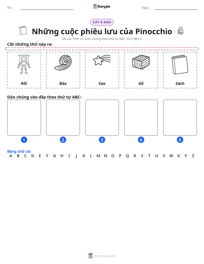 Cắt & Dán Chữ Cái