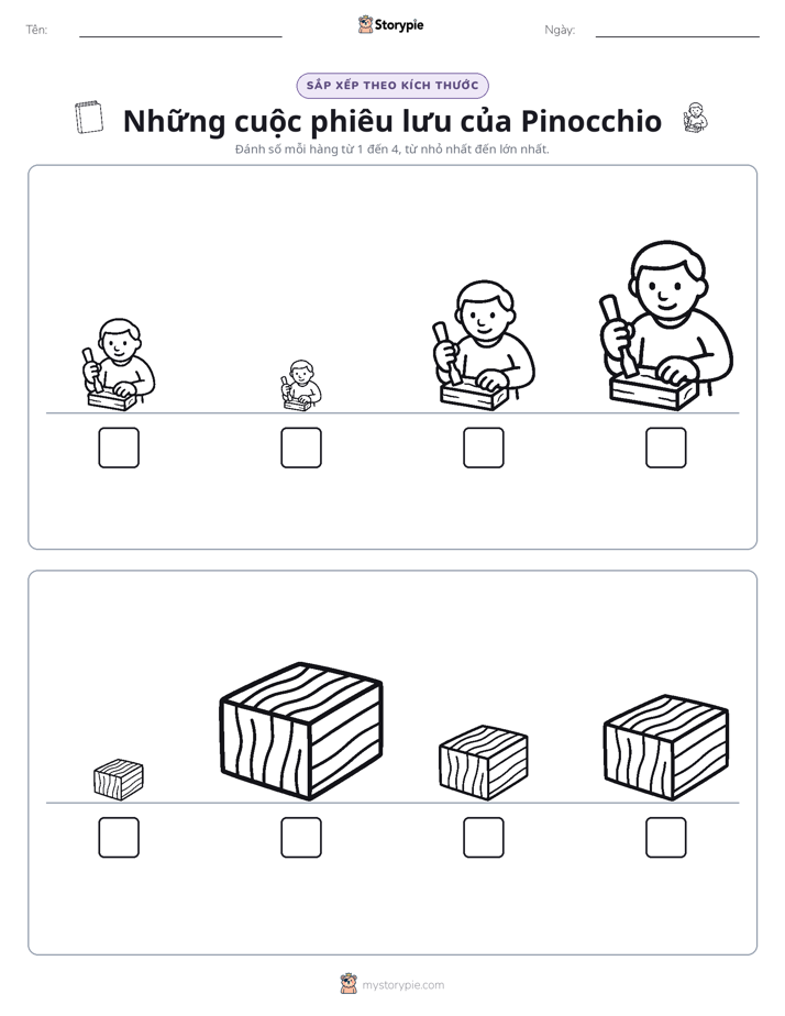 Thứ Tự Kích Thước