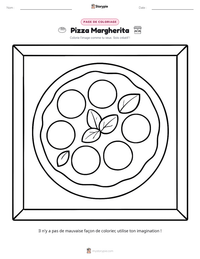 Aperçu de la feuille de travail imprimable Pizza Margherita
