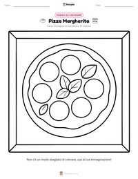 Anteprima della scheda stampabile di Pizza Margherita