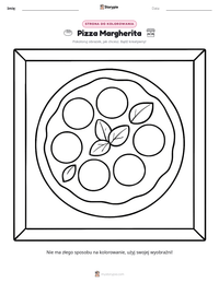 Podgląd drukowalnego arkusza ćwiczeń Pizza Margherita