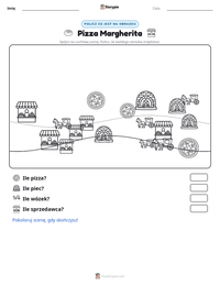 Podgląd drukowalnego arkusza ćwiczeń Pizza Margherita