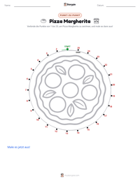 Pizza Margherita druckbare Arbeitsblatt Vorschau