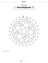Pizza Margherita printable worksheet preview