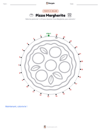 Aperçu de la feuille de travail imprimable Pizza Margherita