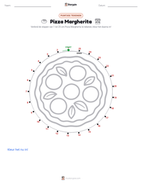 Pizza Margherita afdrukbare werkblad voorbeeld