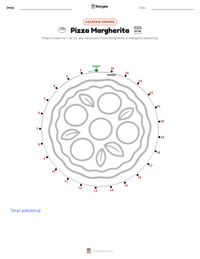Podgląd drukowalnego arkusza ćwiczeń Pizza Margherita