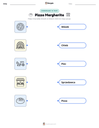 Podgląd drukowalnego arkusza ćwiczeń Pizza Margherita