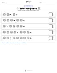 Pizza Margherita printable worksheet preview