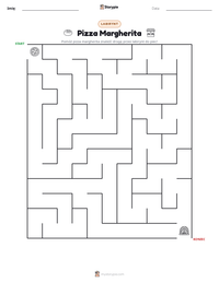 Podgląd drukowalnego arkusza ćwiczeń Pizza Margherita