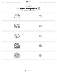 Pizza Margherita printable worksheet preview