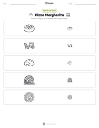 Aperçu de la feuille de travail imprimable Pizza Margherita
