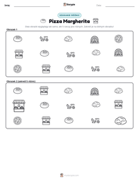 Podgląd drukowalnego arkusza ćwiczeń Pizza Margherita