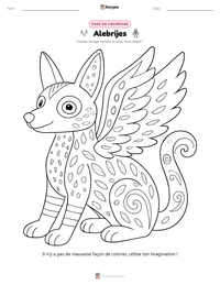 Aperçu de la feuille de travail imprimable Alebrijes