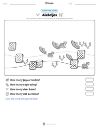 Alebrijes printable worksheet preview