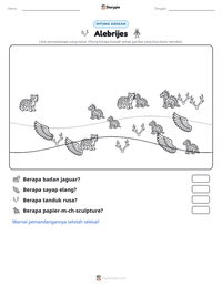 Prabaca lembar kerja cetak Alebrijes