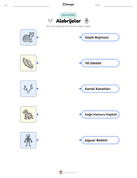 Alebrijeler yazdırılabilir çalışma sayfası önizlemesi