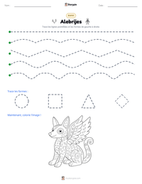 Aperçu de la feuille de travail imprimable Alebrijes