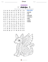 Alebrijes afdrukbare werkblad voorbeeld