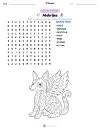 Podgląd drukowalnego arkusza ćwiczeń Alebrijes