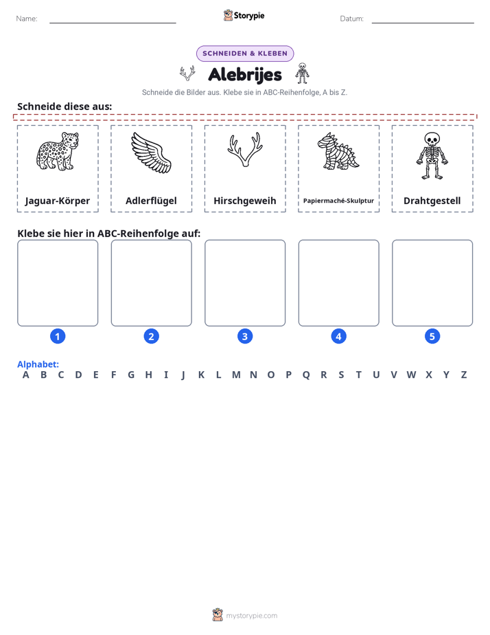 Schneiden & Einfügen Alphabet