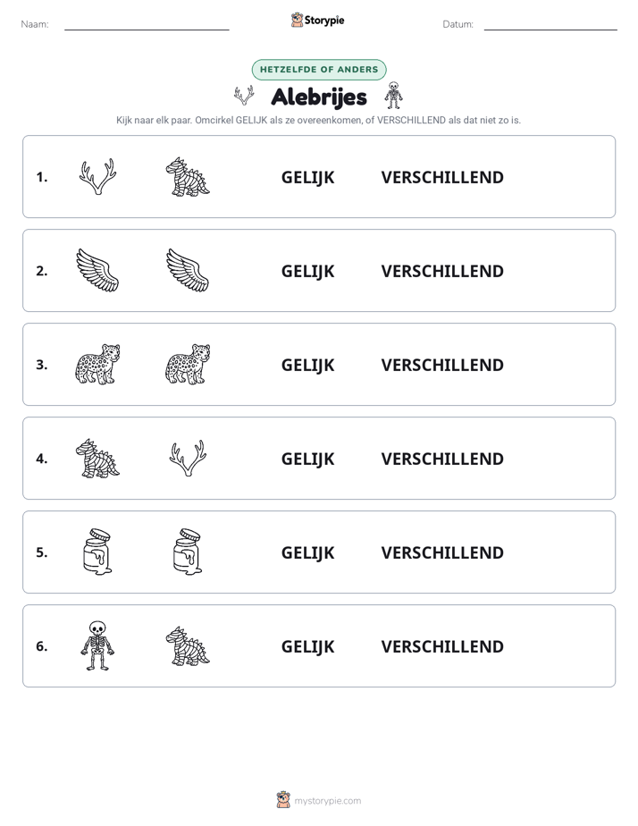 Zelfde of Verschillend