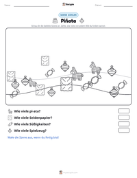 Piñata druckbare Arbeitsblatt Vorschau