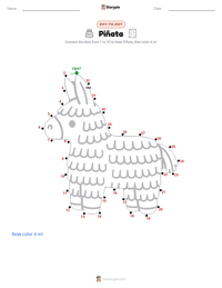 Piñata printable worksheet preview