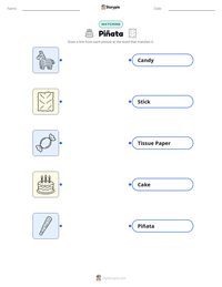 Piñata printable worksheet preview