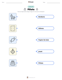 Aperçu de la feuille de travail imprimable Piñata