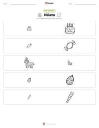 Piñata printable worksheet preview