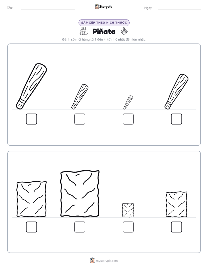 Thứ Tự Kích Thước