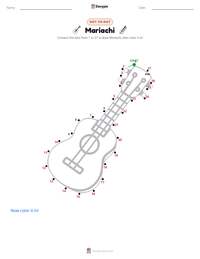 Mariachi printable worksheet preview