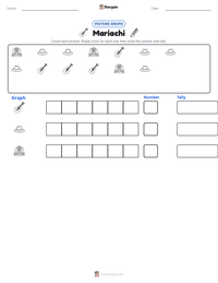 Mariachi printable worksheet preview