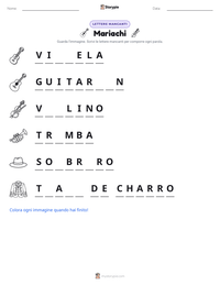 Anteprima della scheda stampabile di Mariachi