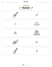 Mariachi printable worksheet preview