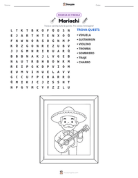 Anteprima della scheda stampabile di Mariachi