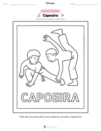 Prabaca lembar kerja cetak Capoeira