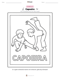Capoeira afdrukbare werkblad voorbeeld