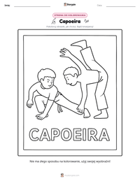 Podgląd drukowalnego arkusza ćwiczeń Capoeira