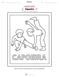 Prévia da folha de atividades imprimível Capoeira