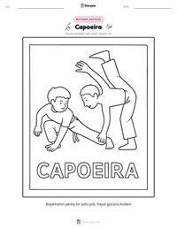 Capoeira yazdırılabilir çalışma sayfası önizlemesi