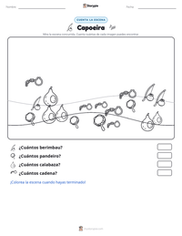 Vista previa de la hoja de trabajo imprimible de Capoeira
