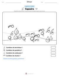 Aperçu de la feuille de travail imprimable Capoeira