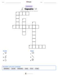 Capoeira printable worksheet preview