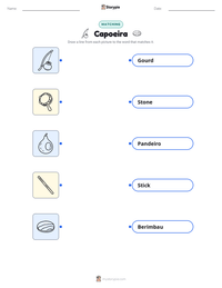 Capoeira printable worksheet preview