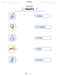 Vista previa de la hoja de trabajo imprimible de Capoeira