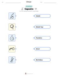 Capoeira yazdırılabilir çalışma sayfası önizlemesi