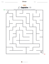 Capoeira printable worksheet preview